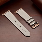 cheap Apple Watch Bands-Compatible with Apple Watch band 38mm 40mm 41mm 42mm 44mm 45mm 49mm Metal Clasp Luxury Adjustable Genuine Leather Strap Replacement Wristband for iwatch Ultra 2 Series 9 8 7 SE 6 5 4 3 2 1