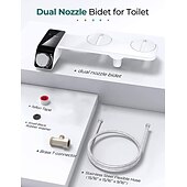 levne Bidetové baterie-bidetový nástavec na WC - samočisticí duální tryska, neelektrický bidet, teplovodní bidetový rozprašovač s ovládáním tlaku