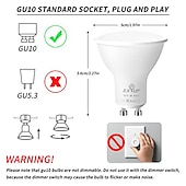 cheap LED Spot Lights-12pcs 6pcs 6W Spotlight Track LED Light Bulb 600lm GU10 20 LED Beads SMD 2835 60W Halogen Equivalent Warm Cold White 110-240V