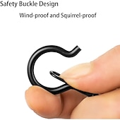 זול אביזרי תאורה-20/50 יחידות q-hanger ווי בורג עבור אורות מחרוזת חיצונית עיצוב אבזם בטיחות ווי קולב שחרור קל שחרור קל חוט חוט ואורות פיות חג המולד בית אורות חג המולד מסיבת שנה חדשה מסיבת led פיות אורות בטיחות עיצוב