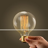 cheap Incandescent Bulbs-60W E26 E27 G95 Vintage Edison Light Bulbs Antique Incandescent Bulb Warm White 2300k Retro Decorative 220-240V