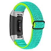 baratos Pulseiras de relógio Fitbit-Pulseira de Smartwatch Compatível com Fitbit Charge 4 / Charge 3 / Charge 3 SE Charge 5 Charge 2 Náilon Relógio inteligente Alça Entrançado Ajustável Respirável Loop Solo Substituição Pulseira