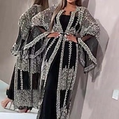 billiga bröllop gäst wraps-sjalar damomslag glittrande lyxigt 1920-tal långärmad illusionsärm spets höstbröllopssjal med paillett för formell vår &amp;amp;  höstklänning för att imponera 2025