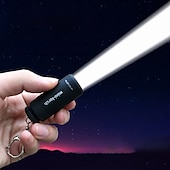 tanie Światła kempingowe-latarka kieszonkowa mini led ładowalna przenośna latarka usb wodoodporna brelok mała latarnia białe światło z baterią;