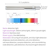 baratos Lanternas-Lâmpada de inspeção uv 365/395 mini lâmpada portátil led ultravioleta jade identificação inspeção de dinheiro inspeção de musgo de gato