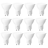 cheap LED Spot Lights-12pcs 6pcs 6W Spotlight Track LED Light Bulb 600lm GU10 20 LED Beads SMD 2835 60W Halogen Equivalent Warm Cold White 110-240V