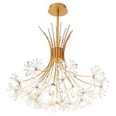 voordelige Kroonluchters-13/19 gehoord moderne vuurwerk kroonluchter g4 lamp cap crystal paardebloem art kroonluchter plafondlamp in woonkamer slaapkamer en eetkamer