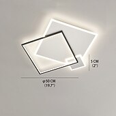tanie Ściemnialne lampy sufitowe-50cm ściemniane geometryczne kształty lampy sufitowe aluminium stylowe malowane wykończenia współczesny nowoczesny 220-240v