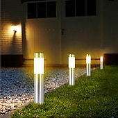 halpa Pathway Lights &amp; Lanterns-2kpl polkuvalot aurinko ulkopuutarhavalot ruostumattomasta teräksestä vedenpitävä led nurmikkovalo huvila takapihan katuvalaistus sisäpihan maiseman koristelu lamppu