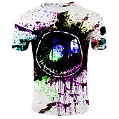 levne 3D vize a geometrie chlapce-Unisex Chlapecké Dívčí 3D Lebky Tričko Krátký rukáv 3D tisk Léto Jaro Módní Chladný Děti 3-12 let Venkovní Denní Běžný