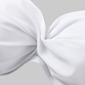 billiga Bikiniset-Dam Badkläder Bikini 2 st Kaxig Baddräkt Rynkad 2 st Öppen Rygg Sexig Standkläder Sexig Slät Ren färg Axelbandslös Ärmlös Baddräkter
