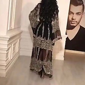 billiga bröllop gäst wraps-sjalar damomslag glittrande lyxigt 1920-tal långärmad illusionsärm spets höstbröllopssjal med paillett för formell vår &amp;amp;  höstklänning för att imponera 2025