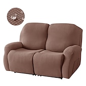 voordelige Fauteuilhoes-waterdichte relaxfauteuilhoezen bordeauxrode tweezitsbank relaxfauteuilhoes stretch 2-zitsbankhoes wasbare stoelhoesbeschermer voor honden huisdier (2 rugleuninghoezen, 2 zittinghoezen, 2