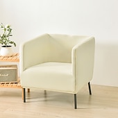 billiga Fåtöljskydd och armlöst stoltäckning-stretch fyrkantiga badkar stol vinröd slipcover sofföverdrag möbelskydd hög stretch 1 stycke soffa stolsöverdrag för vardagsrum slitstarkt spandex tyg icke glidtvättbar