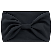 cheap Hair Styling Accessories-1PC African Headbands Knotted Hairbands Black Yoga Sport Head Wraps Wide Elastic Head Scarf for Women and Girls
