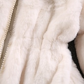 voordelige Meisjes Nepbont Jassen-Kinderen Voor meisjes Jas van imitatiebont Effen Kleur Actief Veters School jas bovenkleding 2-8 jaar Winter Zwart Wit Rood