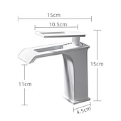 cheap Bathroom Sink Faucets-Bathroom Sink Faucet - Waterfall Electroplated / Painted Finishes Centerset Single Handle One HoleBath Taps