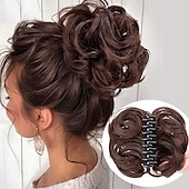 economico Chignon-parrucca anello di capelli femminile afferrare clip sacchetto di capelli testa a sfera bobina di capelli tirare fiore corto capelli ricci clip-tipo bocciolo di fiore testa soffici big hair anello