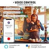 abordables Lumières intelligentes-Ampoule LED wifi intelligente 10w, 6 pièces, 4 pièces, 2 pièces, rgbcct, couleur changeante, a19 a60, variable, fonctionne avec alexa et google home sans hub