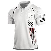 preiswerte Tees &amp; Hemden-Herren T-Shirt Wanderpoloshirt T-Shirt für Wanderer Kurzarm Quadratischer Ausschnitt Hemd Shirt Außen Atmungsaktiv Rasche Trocknung Leicht Weich Sommer Polyester Weiß Schwarz Armeegrün Jagd Angeln