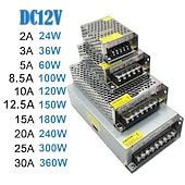 tanie Zasilanie-Konwerter przełącznika 110v/240v ac na dc dc12v 2a-30a 24w-360w zasilacz uniwersalny transformator napięcia stabilizowanego sterownik adaptera odpowiedni do listwa świetlna led system bezpieczeństwa