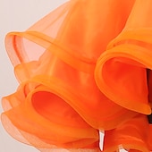 billiga Danskläder till latindans-dans salsa latinsk dansklänning cascading volanger split joint kvinnors träningsprestanda ärmlös hög spandex organza salsa trikå