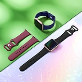 baratos Pulseiras de Apple Watch-Pacote com 6 Pulseira Esportiva Compatível com Pulseira Apple Watch 38mm 40mm 41mm 42mm 44mm 45mm 49mm Feminino Masculino Impermeável Silicone macio pulseira de substituição para Série iwatch Ultra 8