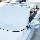 economico Teli copriauto-Copertura per parabrezza per auto Protezione antipioggia magnetica antigelo a 4 strati per neve, gelo, ghiaccio, con striscia riflettente per tutta la stagione