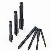 economico set di punte da trapano-7 pz/set m3-m12 rubinetto in acciaio ad alta velocità nero nitrurazione dritta scanalatura rubinetto trapano per metallo legno foro passante utensile manuale