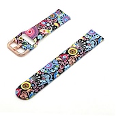 cheap Samsung Watch Bands-Watch Band for Samsung Watch 7/6/5/4 40/44mm, Galaxy Watch 5 Pro 45mm, Galaxy Watch 6/4 Classic 42/46/43/47mm, Watch 3, Active 2, Gear S3 S2 Silicone Replacement  Strap 20mm 22mm Adjustable Floral
