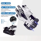 baratos veículos rc-Carro de controle remoto de escalada de parede duplo modo 360 rotativo rc stunt carros de corrida de alta velocidade recarregáveis com farol recarregável brinquedos para meninos presente para crianças