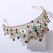 billige Tiaraer og Krone-Krone Tiara Hodebånd Rhinestone Legering Bryllup Fest  Kveld Retro Sjømat Med Krystall  Rhinestone Delt Felles Hodeplagg Hodeplagg kjoler å imponere