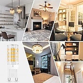 cheap LED Bi-pin Lights-6pcs LED Light Bulb G9 Bi Pin Lamp 4W AC220V 52 LED SMD2835 Spotlight Chandelier Ceiling Light 40W Halogen Equivalent Warm Cold White AC110-240V Non-dimmable