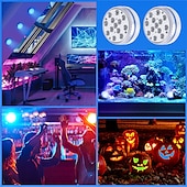 economico Luci subacquee-Submersible lights 13 leds pool pond light rgb with remote underwater night light ip68 magnet bright lamp for pond aquarium new 2022