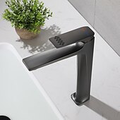 economico Rubinetti per lavandino bagno-rubinetto del lavandino del bagno, rubinetti da bagno monoforo monocomando in ottone stereoscopico con interruttore caldo e freddo