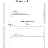 preiswerte Badezimmer-Organizer-einziehbare Wäscheleine Wäschetrockner aus Edelstahl sus304 mit verstellbarer Edelstahlseilschnur im Hotelstil, strapazierfähig, 2,8 m (9,2 Fuß), poliertes Chrom-Finish