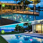 economico Luci subacquee-Submersible lights 13 leds pool pond light rgb with remote underwater night light ip68 magnet bright lamp for pond aquarium new 2022