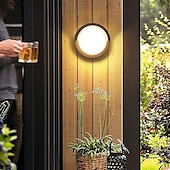 cheap Outdoor Wall Lights-Outdoor Wall Lamp Porch Lamp 12W LED Matte Black Exterior Wall Lamp 3 Colors Can be Changed Suitable for Installing Wall Courtyard Lamp Garage Aisle Backyard Garden AC85-265V