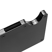 ieftine suporturi pentru carduri și cutii-Portofele subțiri pentru bărbați. Portofel din fibră de carbon RFID pentru bărbați cu clip pentru bani. Subțire portofel din aluminiu minimalist pentru carduri de credit