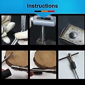 cheap Drill Bit Set-Portable 6pcs T-type Wrench Drill Set Hand Tapping Tools Machine Screw Thread Tap Twist Bit M3/M4/M5/M6/M8 Tap Set DIY Tool