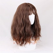 levne Paruky filmových postav-Hermiona Jean Granger Cosplay Paruka Hnědá Kadeřavá Teplu Odolná Syntetické Vlasy Cosplay Paruky Halloweenské paruky