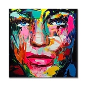 Mintura Handmade Face Oil Painting On Canvas Wall Art Decoration Modern Abstract Figure Pictures For Home Decor Rolled Frameless Unstretched Painting 30