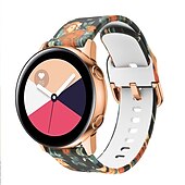 cheap Samsung Watch Bands-Watch Band for Samsung Watch 7/6/5/4 40/44mm, Galaxy Watch 5 Pro 45mm, Galaxy Watch 6/4 Classic 42/46/43/47mm, Watch 3, Active 2, Gear S3 S2 Silicone Replacement  Strap 20mm 22mm Adjustable Floral