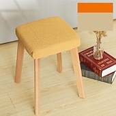 cheap Dining Chair Cover-Stretch Square Bar Stool Chair Covers Seat Slipcover for Dining Hotel Bar Elastic Grey Green Plain Solid Soft Durable Washable