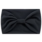 cheap Hair Styling Accessories-1PC African Headbands Knotted Hairbands Black Yoga Sport Head Wraps Wide Elastic Head Scarf for Women and Girls