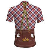 voordelige Heren shirts-Voor heren Wielrenshirt T-shirt met kostuum Grappig Korte mouw Fietsen Shirt Kleding Bovenlichaam met 3 achterzakken Bergracen Wegwielrennen Sneldrogend Reflecterende strips Achterzak Beperkt
