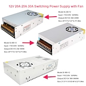 tanie Zasilanie-Konwerter przełącznika 110v/240v ac na dc dc12v 2a-30a 24w-360w zasilacz uniwersalny transformator napięcia stabilizowanego sterownik adaptera odpowiedni do listwa świetlna led system bezpieczeństwa