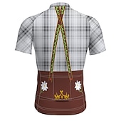 voordelige Heren shirts-Voor heren Wielrenshirt T-shirt met kostuum Grappig Korte mouw Fietsen Shirt Kleding Bovenlichaam met 3 achterzakken Bergracen Wegwielrennen Sneldrogend Reflecterende strips Achterzak Beperkt