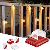 economico Accessori Illuminazione-clip per cavi trasparenti 50/100 pezzi con clip per cavi adesive stcikers mini clip per cavi per esterni con robusti ganci autoadesivi clip per luce fermacavi per la decorazione gestione del cavo