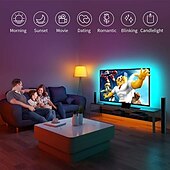 رخيصةأون أضواء شريط USB-شريط إضاءة led rgb ملون 1-4 متر 14-95 بوصة إضاءة خلفية للتلفاز بما في ذلك 24 مفتاح وحدة تحكم بالأشعة تحت الحمراء لشاشة الكمبيوتر وغرفة النوم وغرفة الألعاب والمسرح المنزلي وإضاءة جو